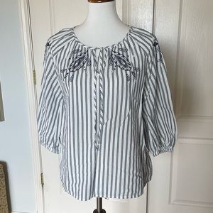 Esprit Embroidered Peasant Top